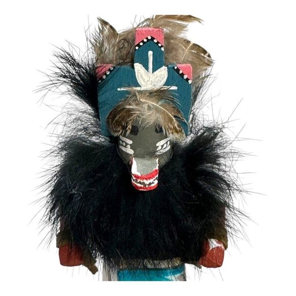 Vintage Hopi Hemis Kachina Doll Feather Detail Traditional Attire Katsina Dancer - Picture 7 of 7